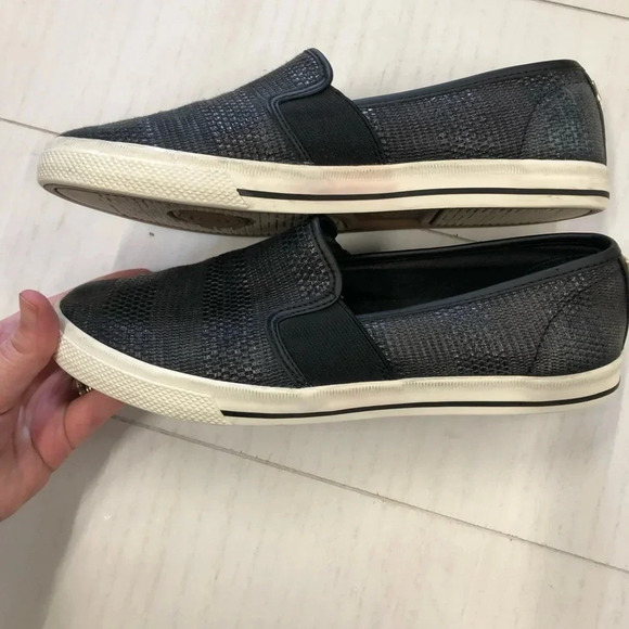 Lauren Ralph Lauren Womens Jinny Black Cozy Slip-On Sneakers Shoes Preowned - Picture 4 of 8